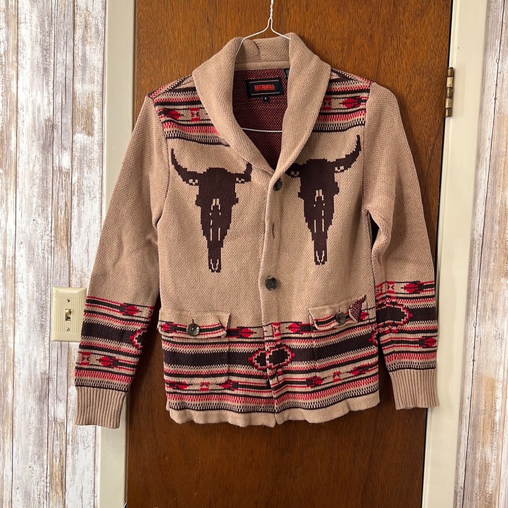 Brown vest rock and roll demin size small